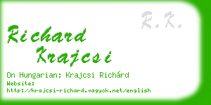 richard krajcsi business card